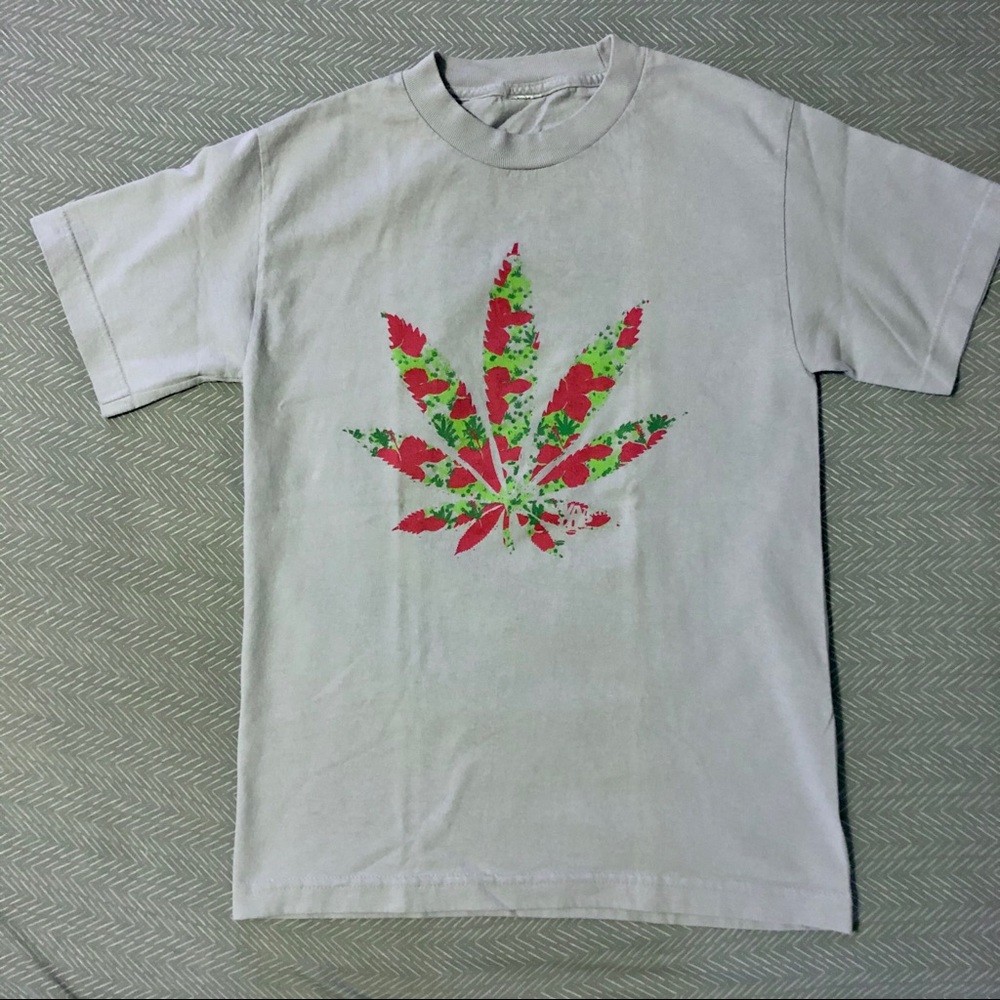 Cannabis Hibiscus T-Shirt *One of a Kind* Small